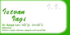 istvan vagi business card